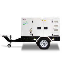 High Power Efficiency Lovol 1006TG2A 100kva 80kw Electric Disel Generator  On Trailer With Low Noize Silent Canopy Factory Price
